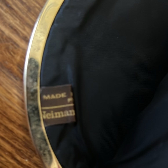 Vintage Neiman Marcus Black Suede Leather Embroidered Coin Purse/Wallet/Clutch - Picture 3 of 8